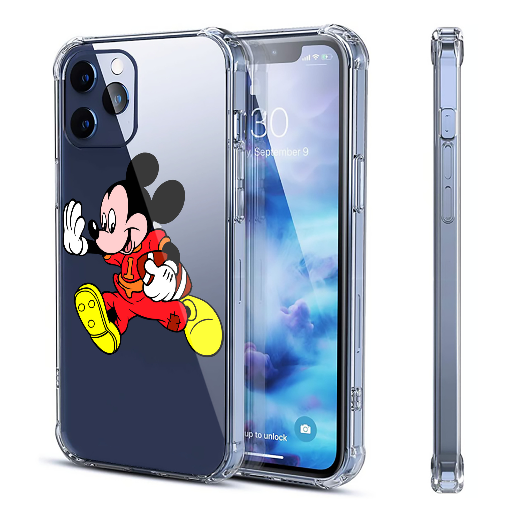 ミッキーマウス Mickey Mouse 【iPhone 12シリーズ対応】透明スマホケース（クリアソフトケース）
